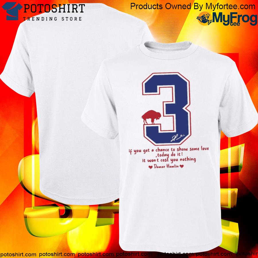 Damar hamlin heart 3 pray for damar hamlin T-shirt