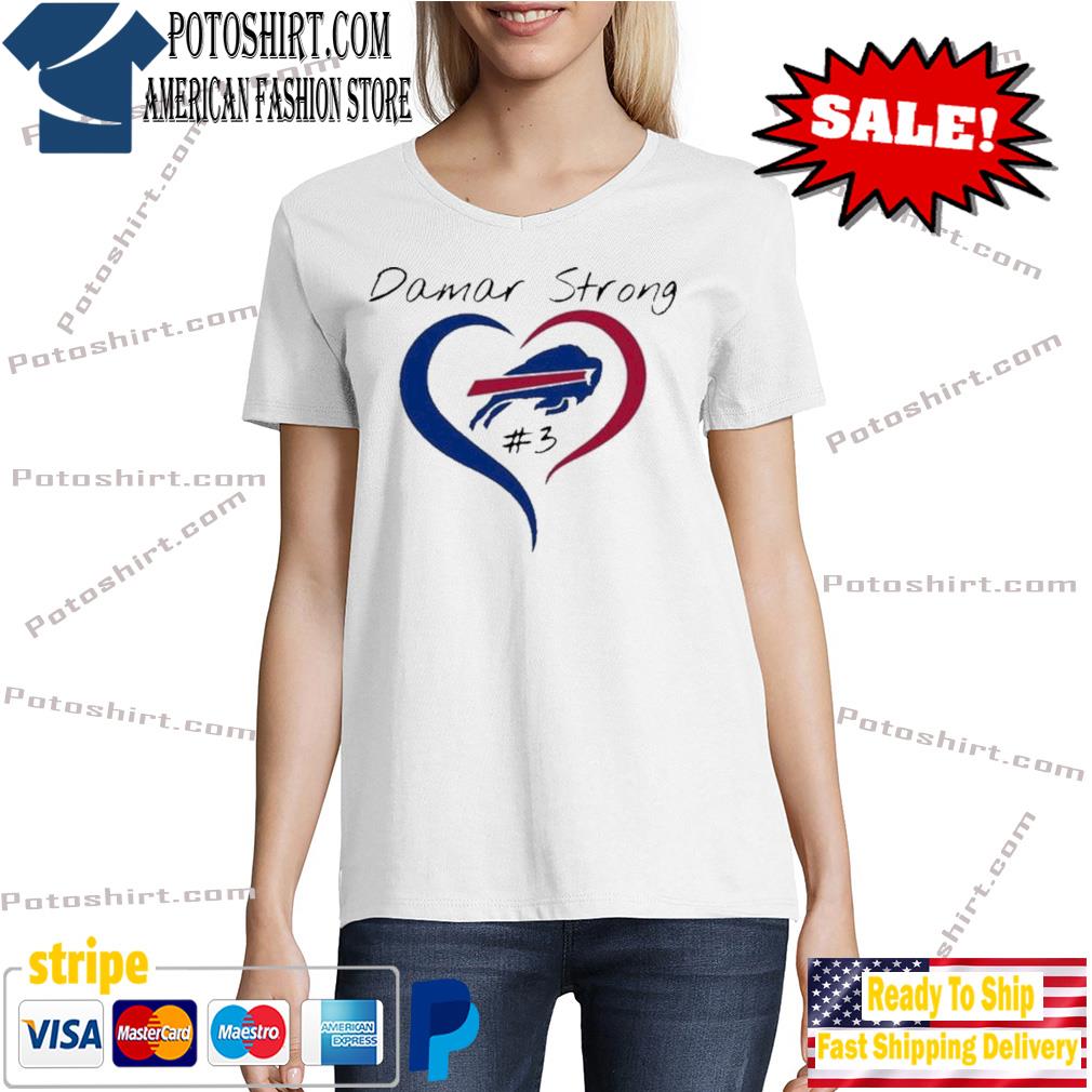 Pray For Damar Hamlin Bills V-Neck Womens T-Shirt - TeeHex