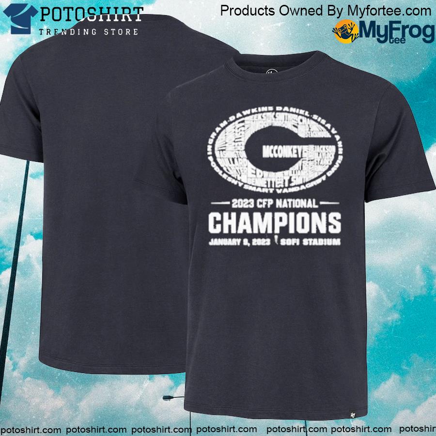Georgia Bulldogs player names 2023 cfp national champions logo sweat shirt
