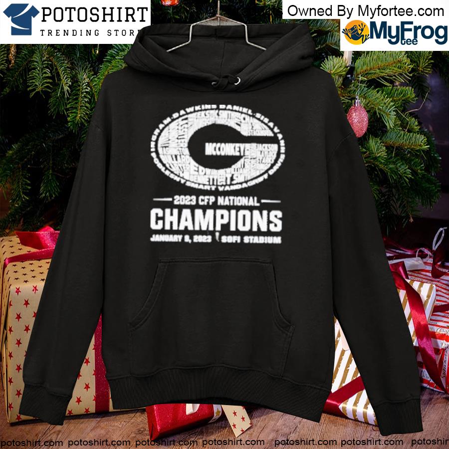 Georgia Bulldogs player names 2023 cfp national champions logo sweat s hoodie