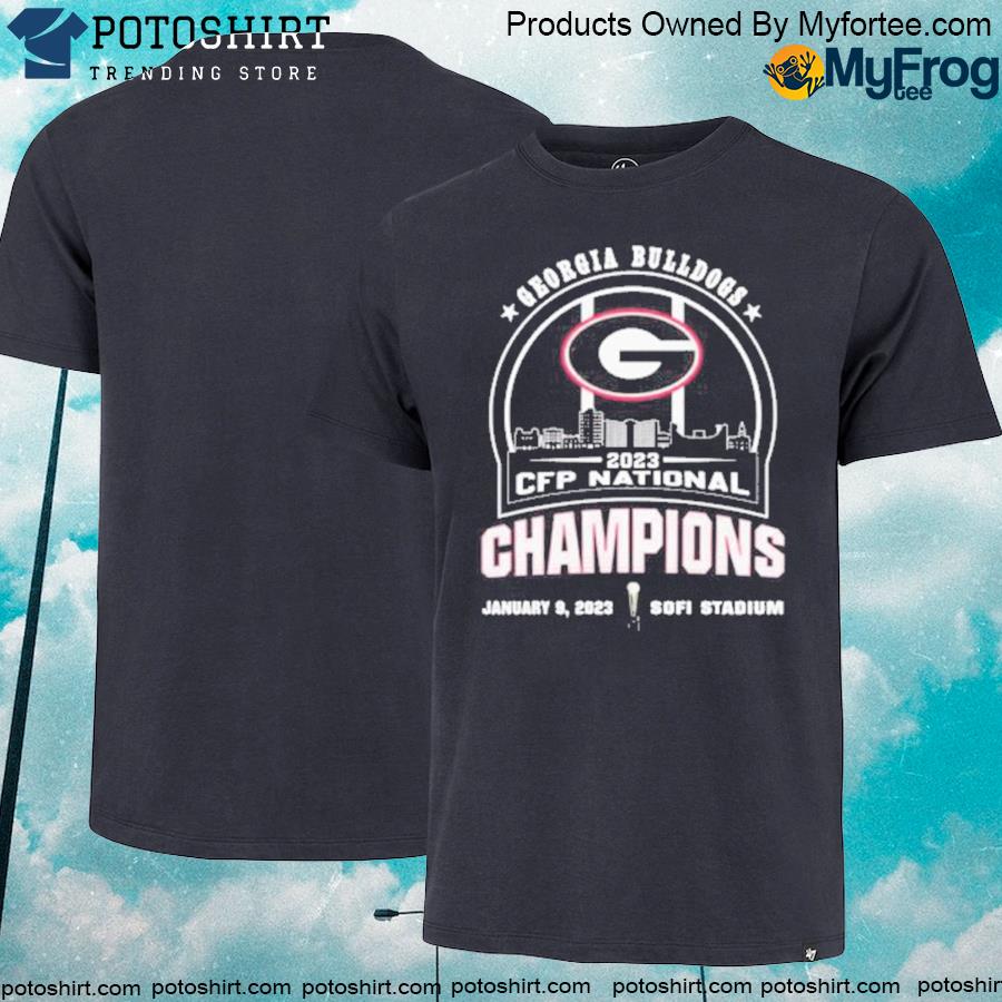 Georgia Bulldogs skyline 2023 cfp national champions shirt