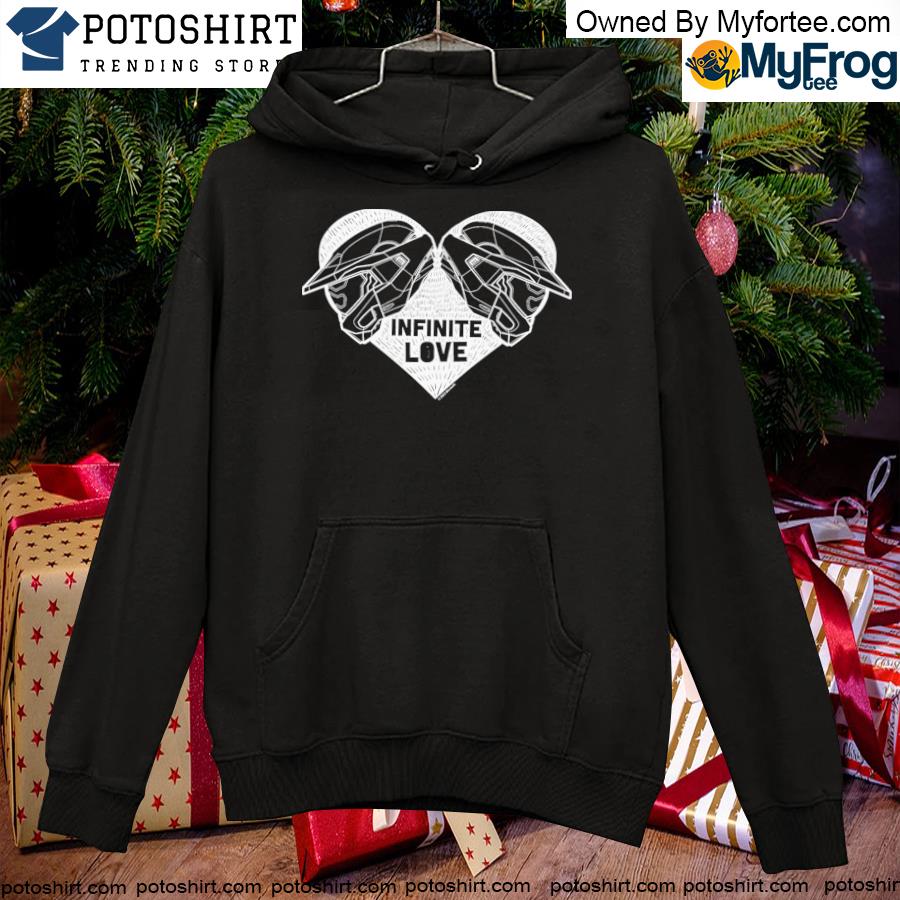 Halo Helmet Heart Tapered Cut Relaxed T-Shirt hoodie