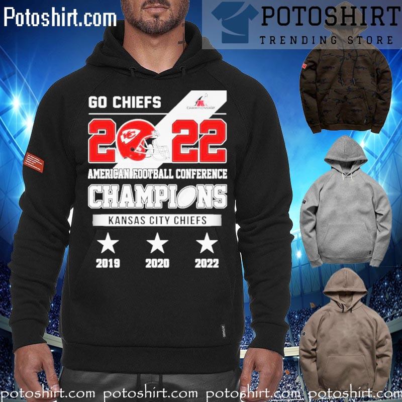 Kansas city Chiefs 2022 American Football conference champions go Chiefs T-s hoodiess