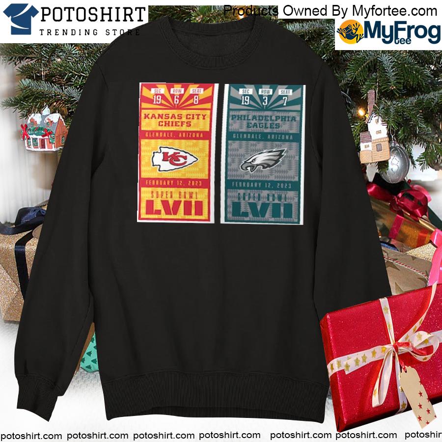 Kansas City Chiefs vs. Philadelphia Eagles Super Bowl LVII 2023 Matchup  Golden ticket shirt, hoodie, sweater, long sleeve and tank top