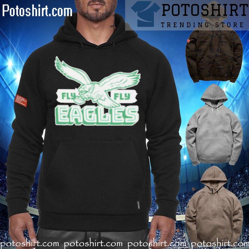 Philadelphia eagles fly eagles fly white logo T-s hoodiess