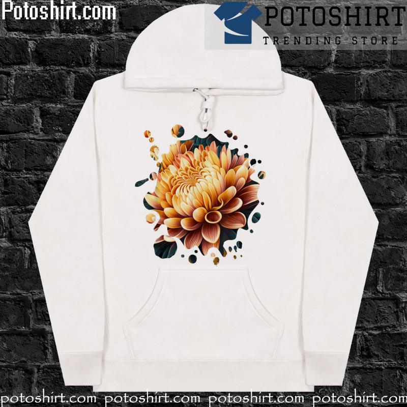 Vintage Chrysanthemum Inspired Flower Plant Lover gardening Tee Shirt hoodiess