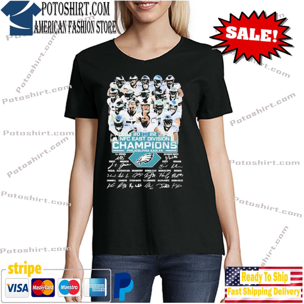 Philadelphia Eagles 2022-2023 NFC Champions Signatures Shirt