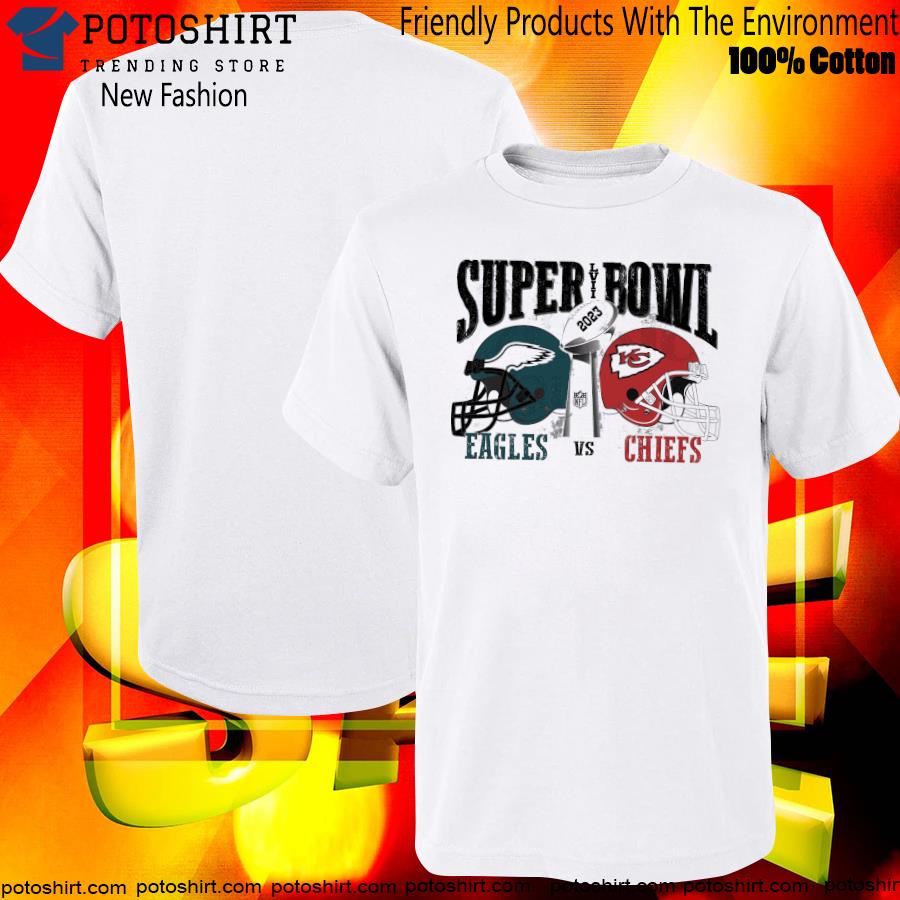 2023 Super Bowl 57 Championship Kansas City Football Chiefs Philadelphia Eagles Sublimation T-shirt