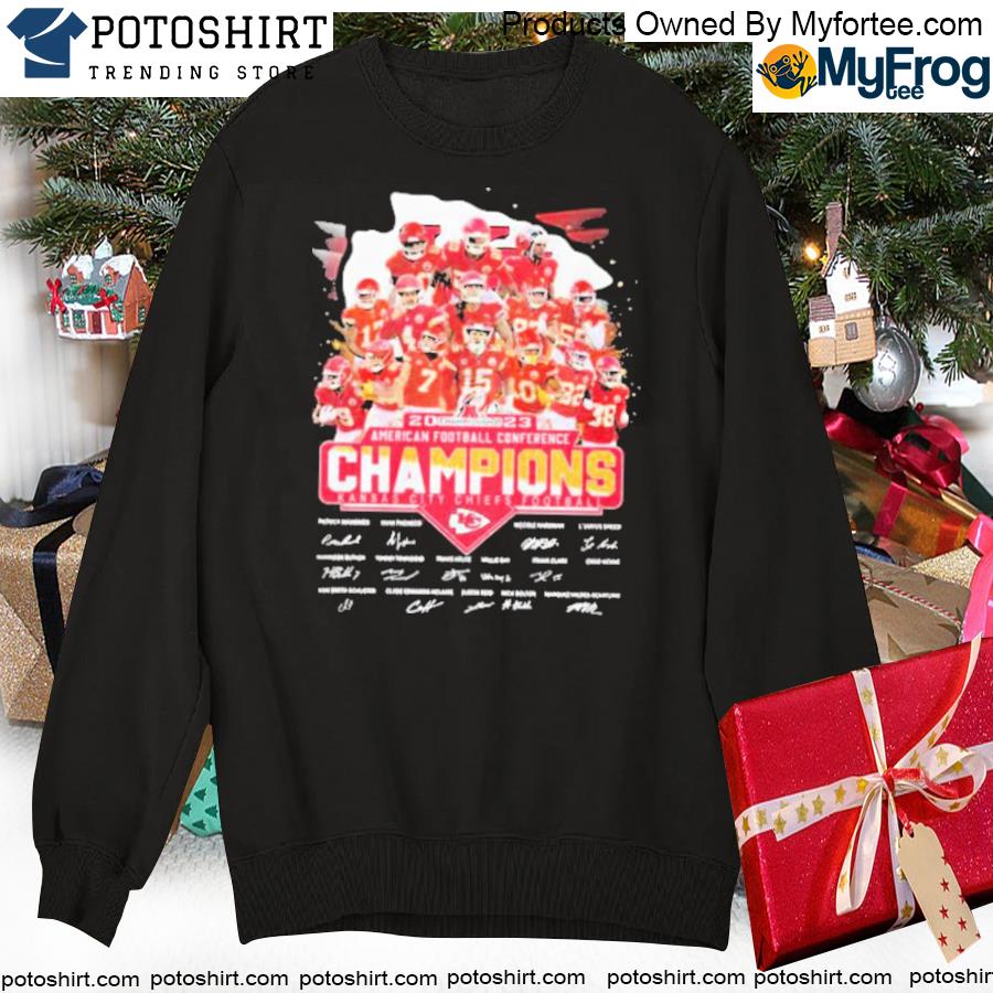 Kansas City Chiefs American football conference champions 2023 signatures  shirt, hoodie, sweater, long sleeve and tank top