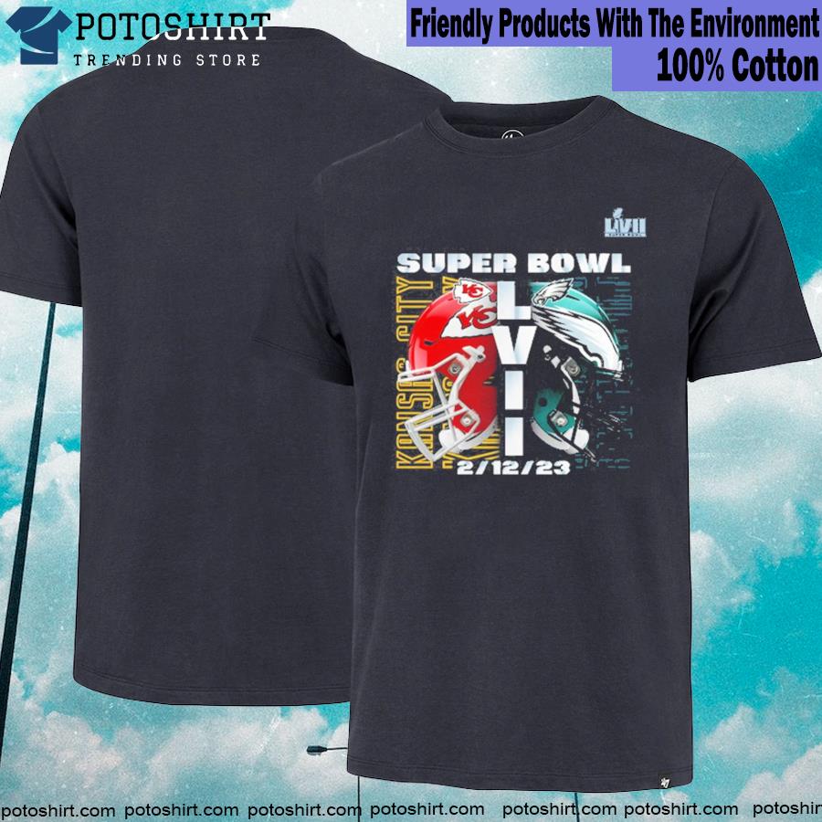 Chiefs vs Eagles Super Bowl LVII Matchup Feb 12 23-Unisex T-Shirt