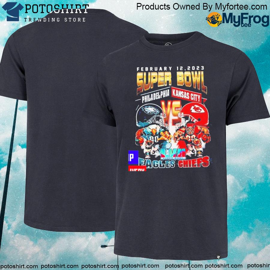 February 12, 2023 Super Bowl Championship Philadelphia Eagles vs Kansas City Chiefs T-Shirt Gift For Fans
