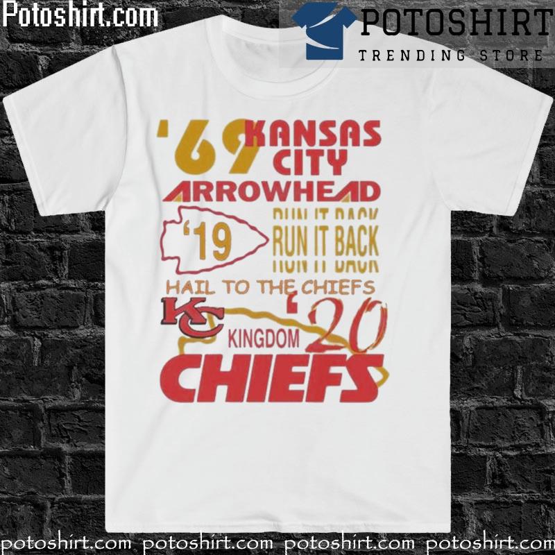 Original kansas City Chiefs '69 Arrowhead Run It Back Hail To The