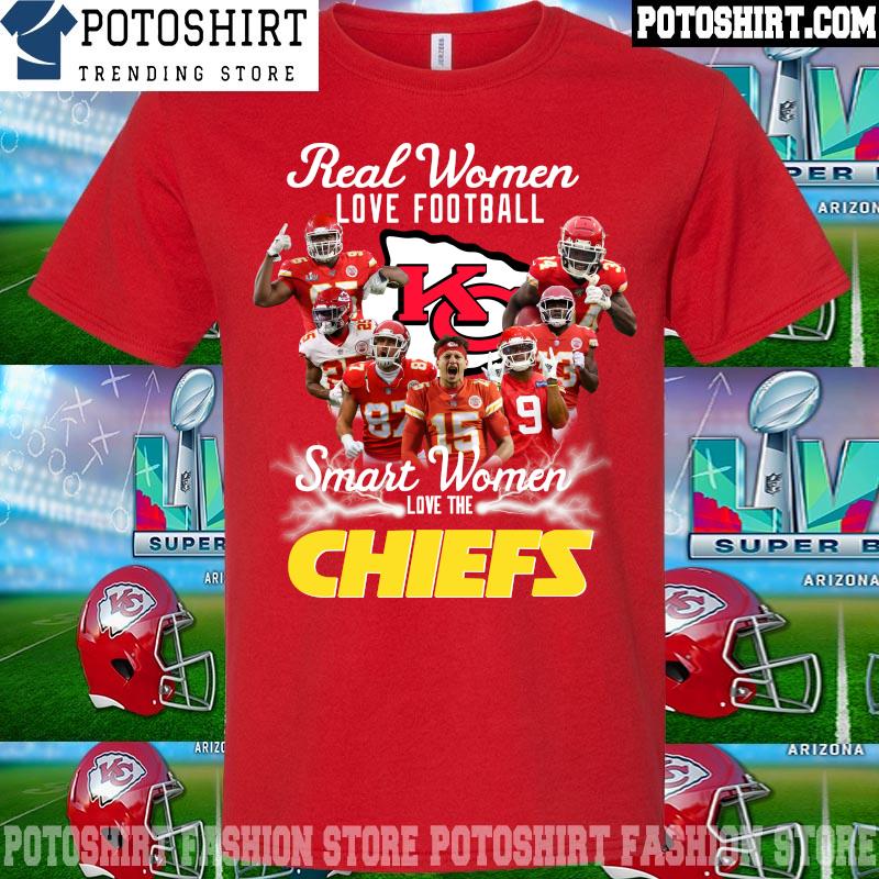 Kansas city Chiefs real women love Football smart women love the Kansas city Chiefs team 2022 signatures shirt