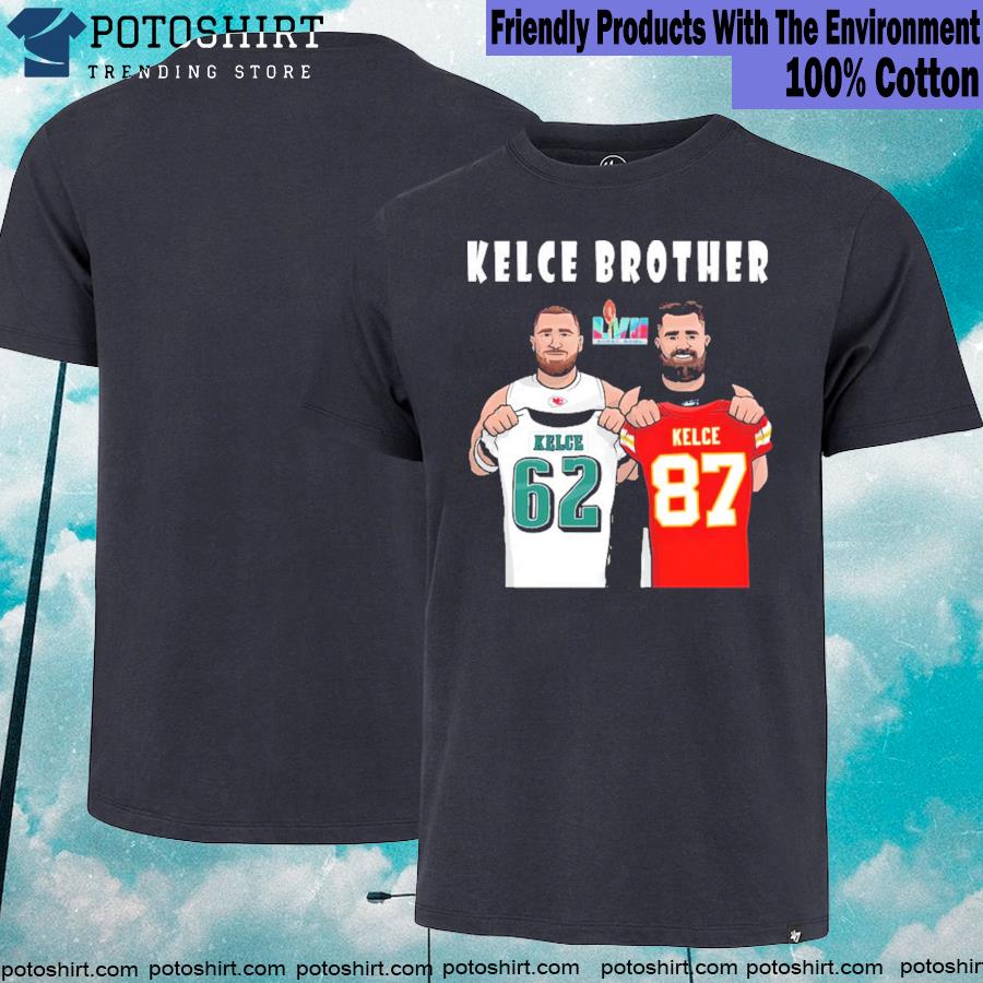 Kelce brothers Jason Kelce and Travis Kelce exchange clothes shirt, hoodie,  sweater, long sleeve and tank top