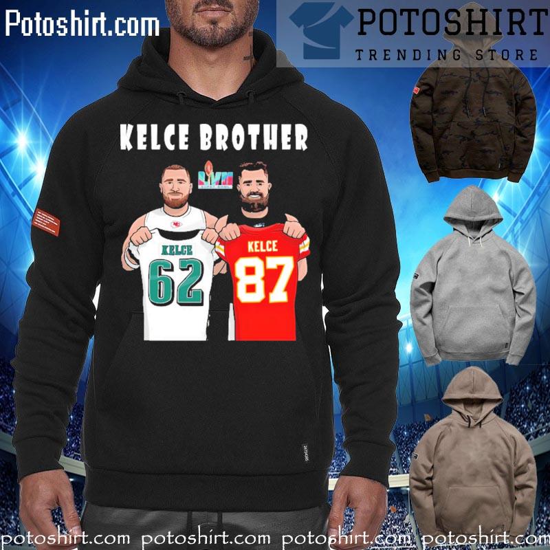 Kelce brothers Jason Kelce and Travis Kelce exchange clothes shirt, hoodie,  sweater, long sleeve and tank top