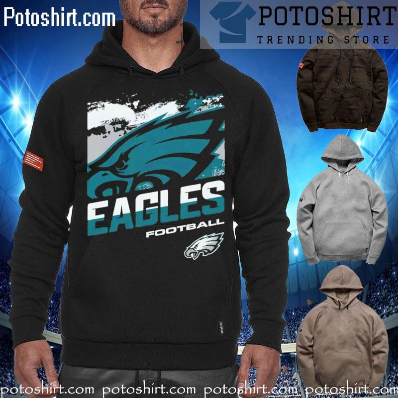 NFL Team Apparel Youth Philadelphia Eagles Rowdy Black T-Shirt hoodiess
