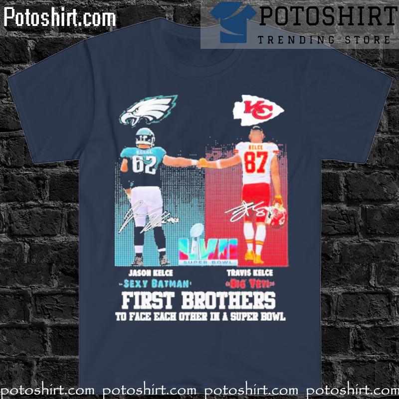 Travis and Jason Kelce Super Bowl LVII T-Shirt - Ink In Action