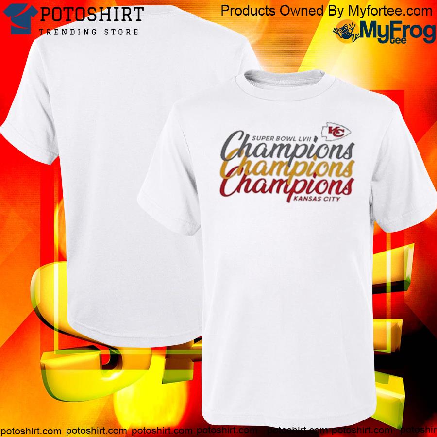 Official kansas City Chiefs Super Bowl LVII Champions Win Repeat T-shirt