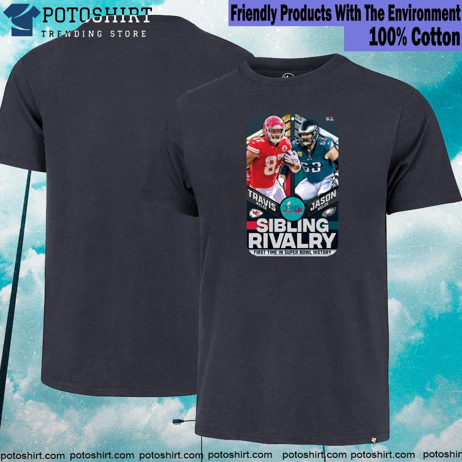 Official kansas city Chiefs vs. philadelphia eagles wincraft super bowl lviI matchup kelce brothers rivalry T-shirt
