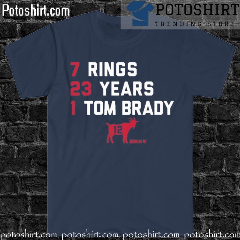 Official tom Brady Goat 2023 Shirt, Brady 7 Rings 23 Years, hoodie,  sweater, long sleeve and tank top