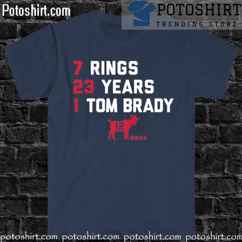 Tom Brady Goat 7 Rings 23 years 1 Tom Brady shirt, hoodie, sweater