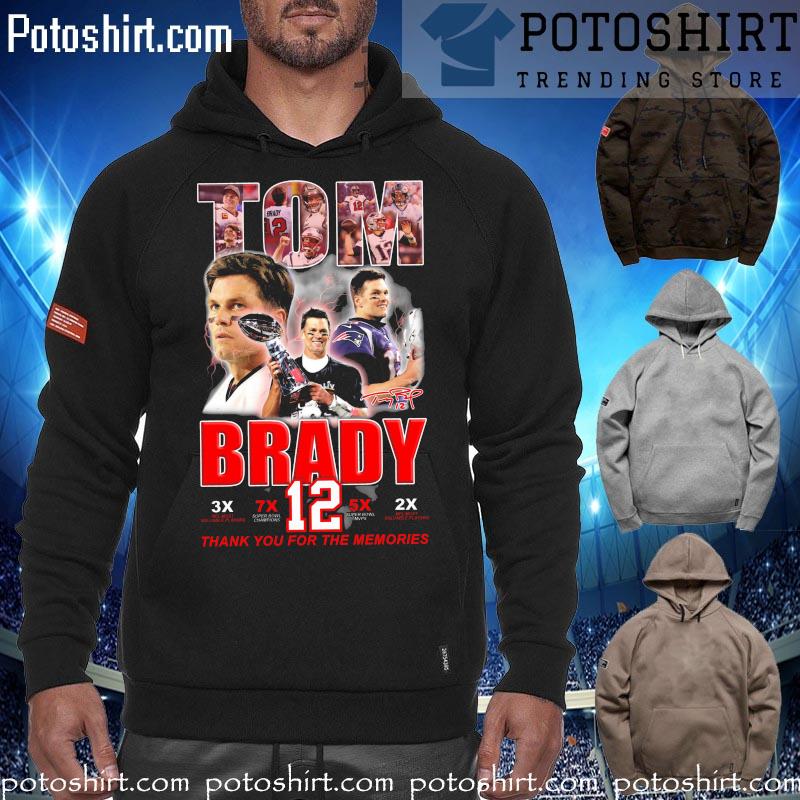 Official tom Brady Signatures Shirt Tom Brady Signatures 12 years thank you for the memories T-s hoodiess