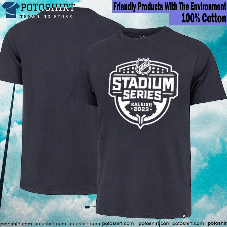 Official washington capitals vs. carolina hurricanes mitchell and ness 2023 nhl stadium series lockup T-shirt