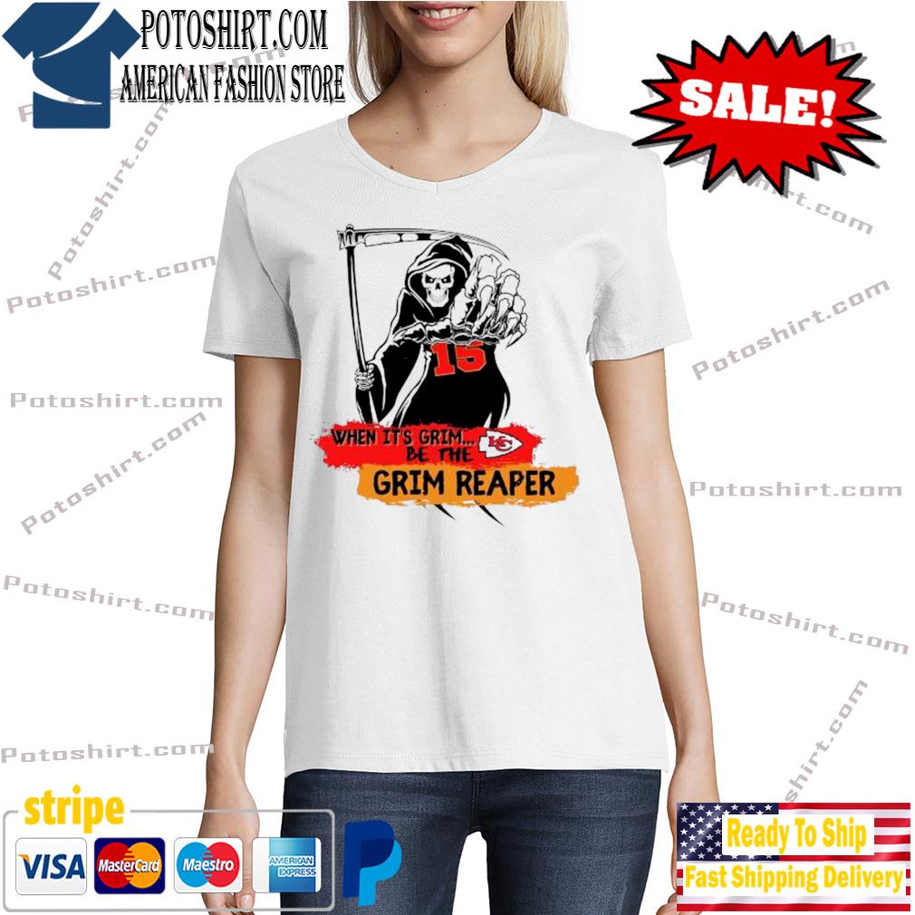 Kansas City Chiefs Patrick Mahomes grim reaper T-shirt now on sale