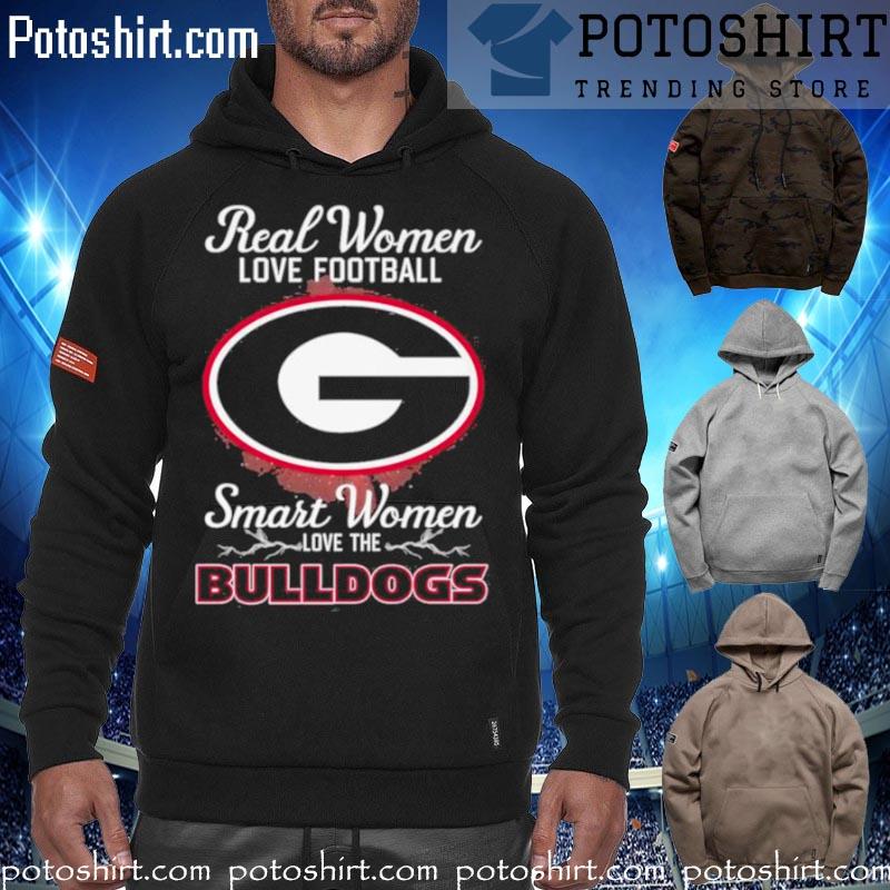 Real women love Football smart women love the Bulldogs logo shirt, hoodie,  sweater, long sleeve and tank top