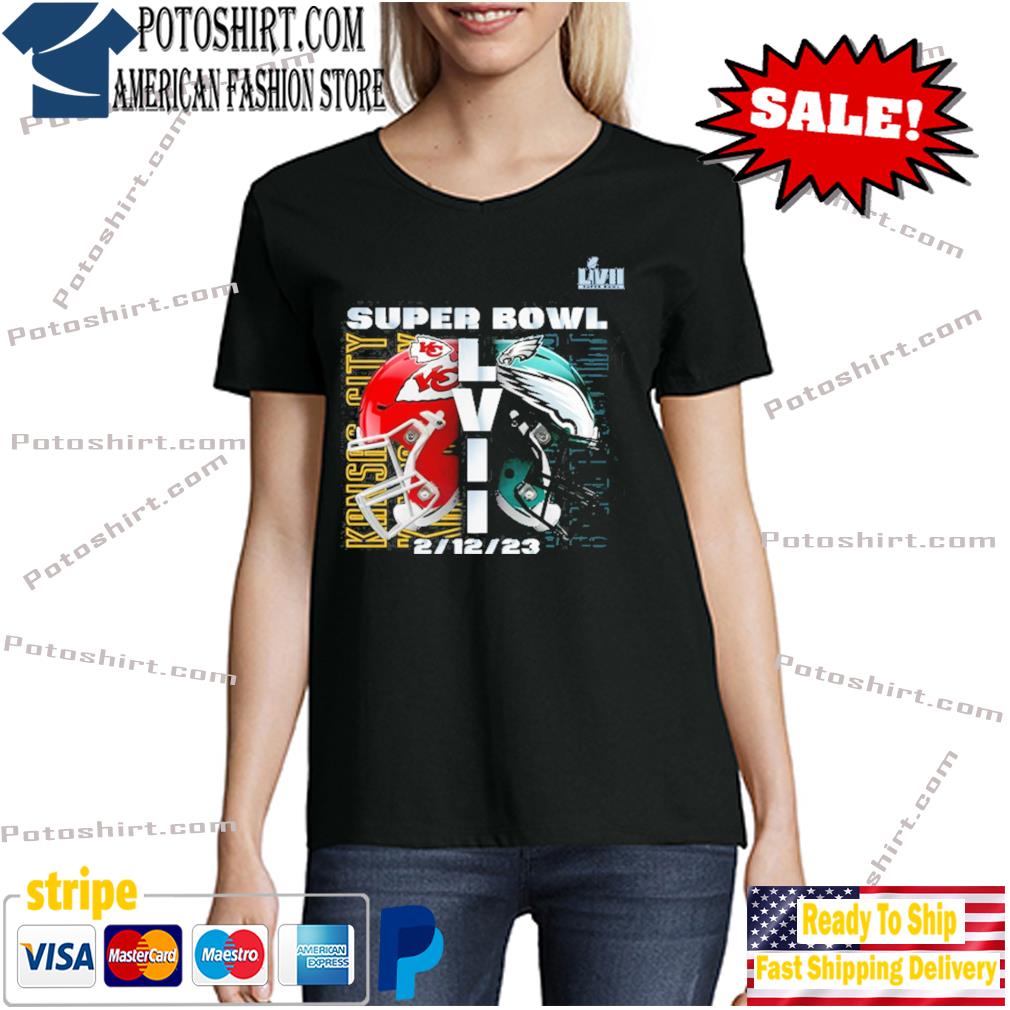 Kansas City Chiefs Vs Philadelphia Eagles Super Bowl Lvii Shirt Ladies T- shirt