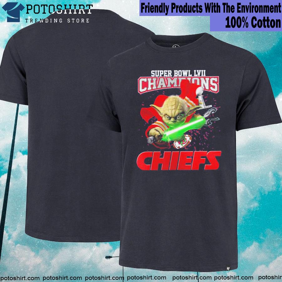 Super Bowl LVII Champions KC Chiefs Shirt, Star Wars Yoda Funny Tee