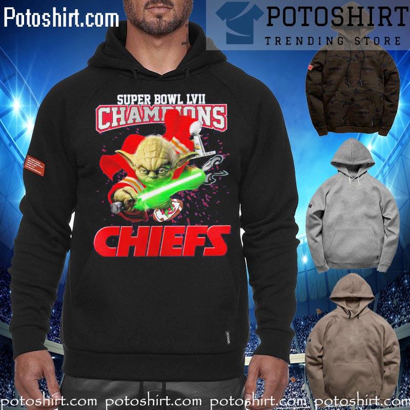 Super Bowl LVII Champions KC Chiefs Shirt, Star Wars Yoda Funny Tee hoodiess