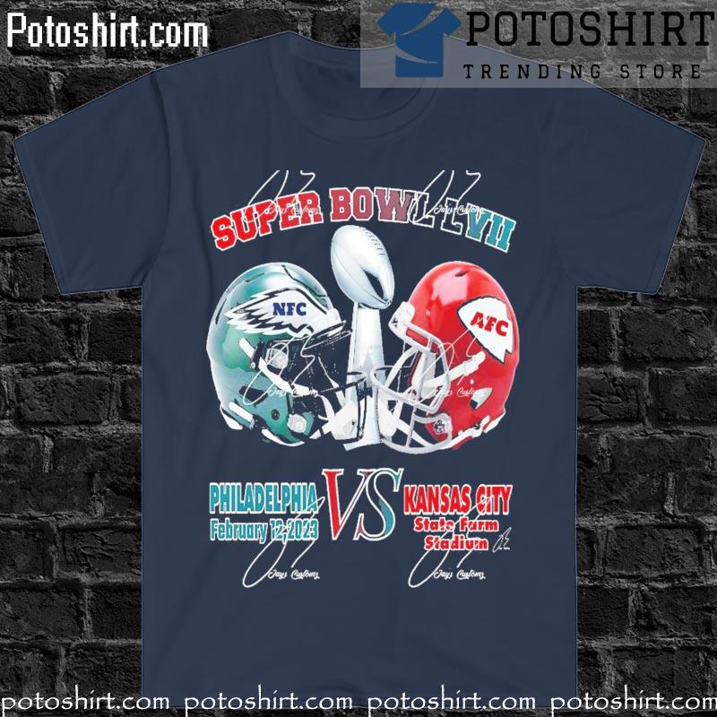 Super Bowl LVII Custom T-Shirt Philadelphia Eagles Vs. Kansas City