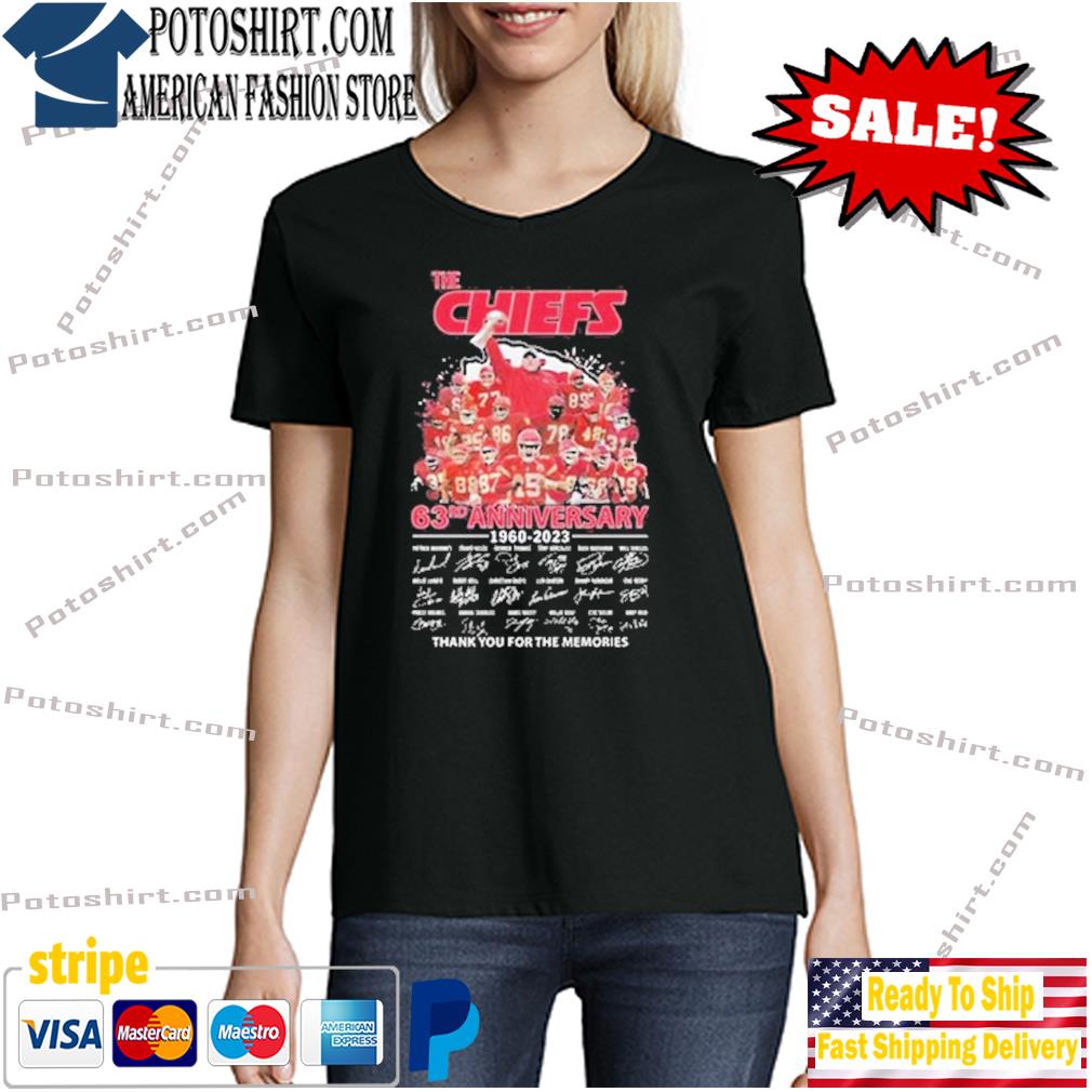 63 Years 1960-2023 Kansas City Chiefs thank You for the memories signatures  shirt, hoodie, sweater, long sleeve and tank top