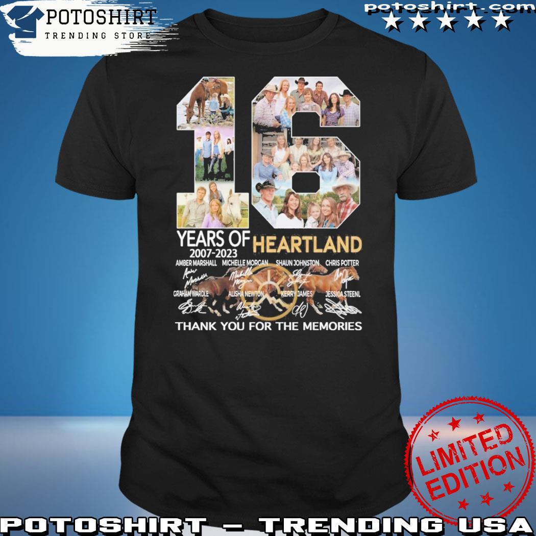 Official 16 years of 2007 2023 heartland thank you for the memories shirt