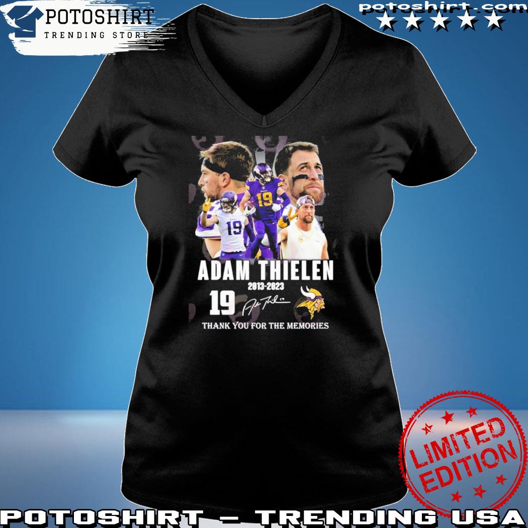 Official 19 Adam Thielen 2013 – 2023 Thank You For The Memories T-Shirt,  hoodie, sweater, long sleeve and tank top