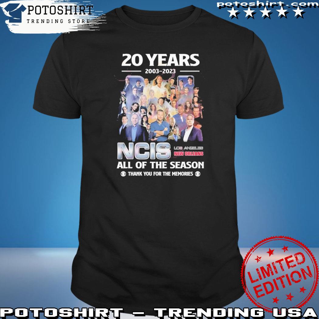 Official 20 Years Of 2003 – 2023 NCIS Los Angeles New Orleans All Of The Season Thank You For The Memories T-Shirt