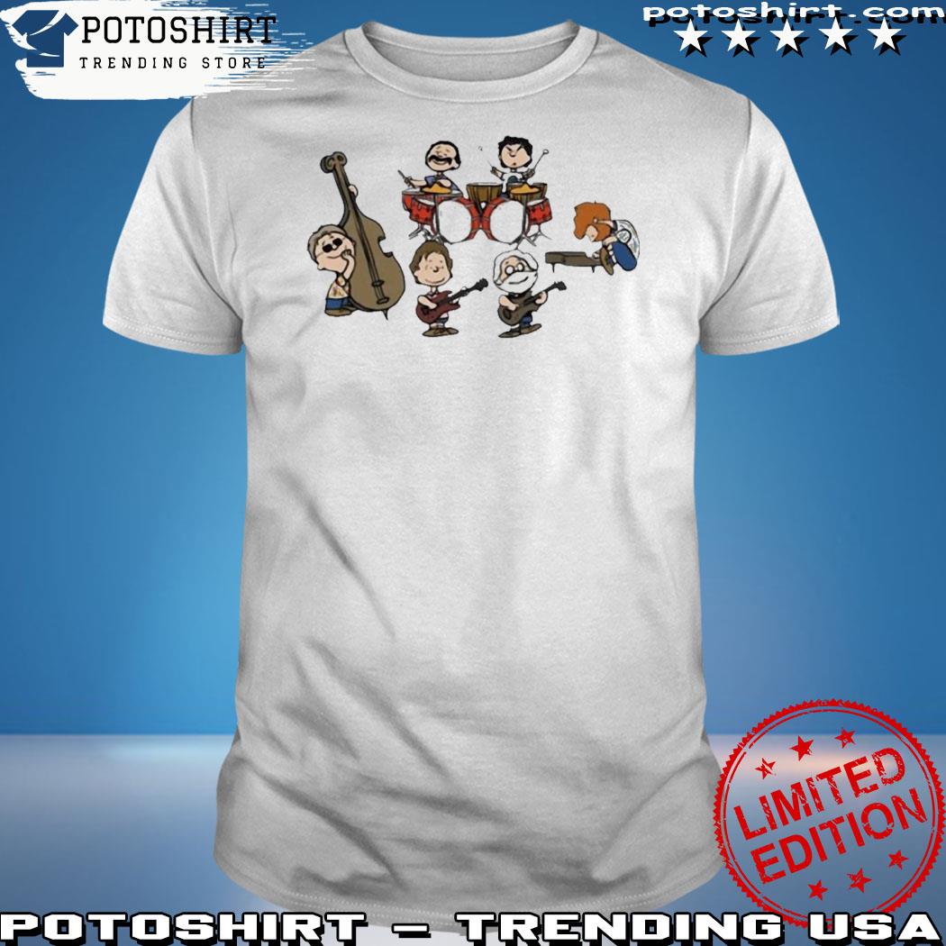 Official 2023 The Peanuts Grateful Dead Cartoon Band Plays T-shirt