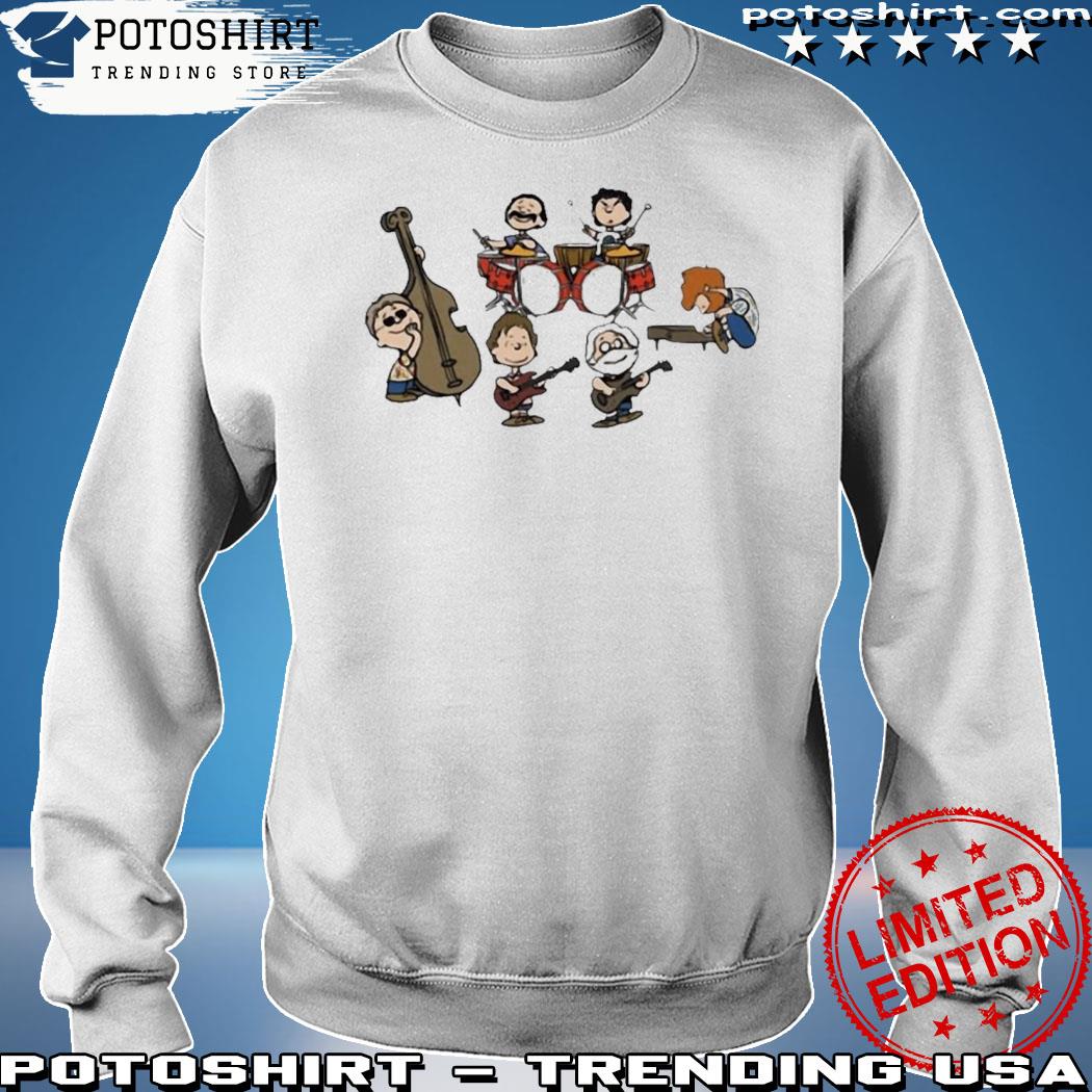 Official 2023 The Peanuts Grateful Dead Cartoon Band Plays T-s sweatshirt