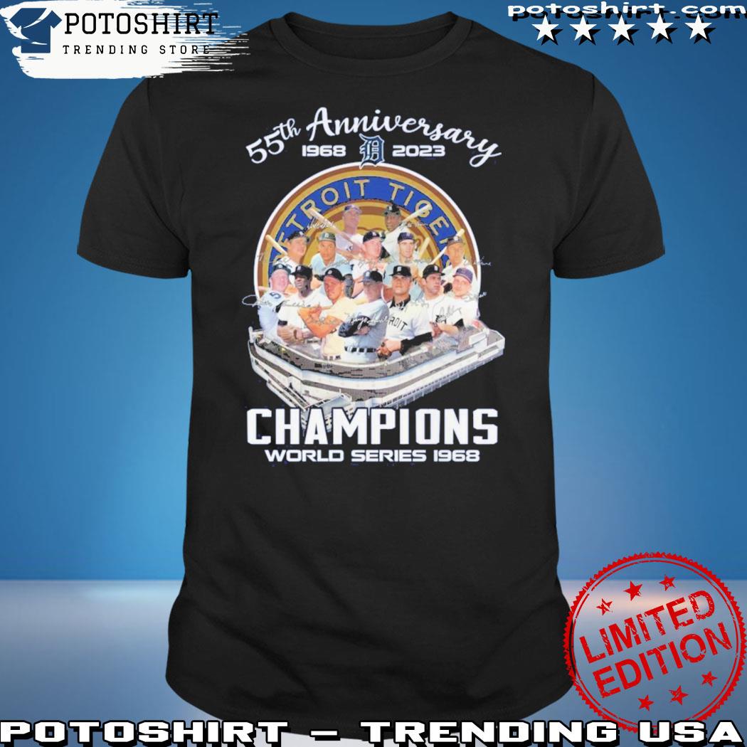 Official 55th anniversary 1968 2023 detroit tigers champions world series 1968 shirt