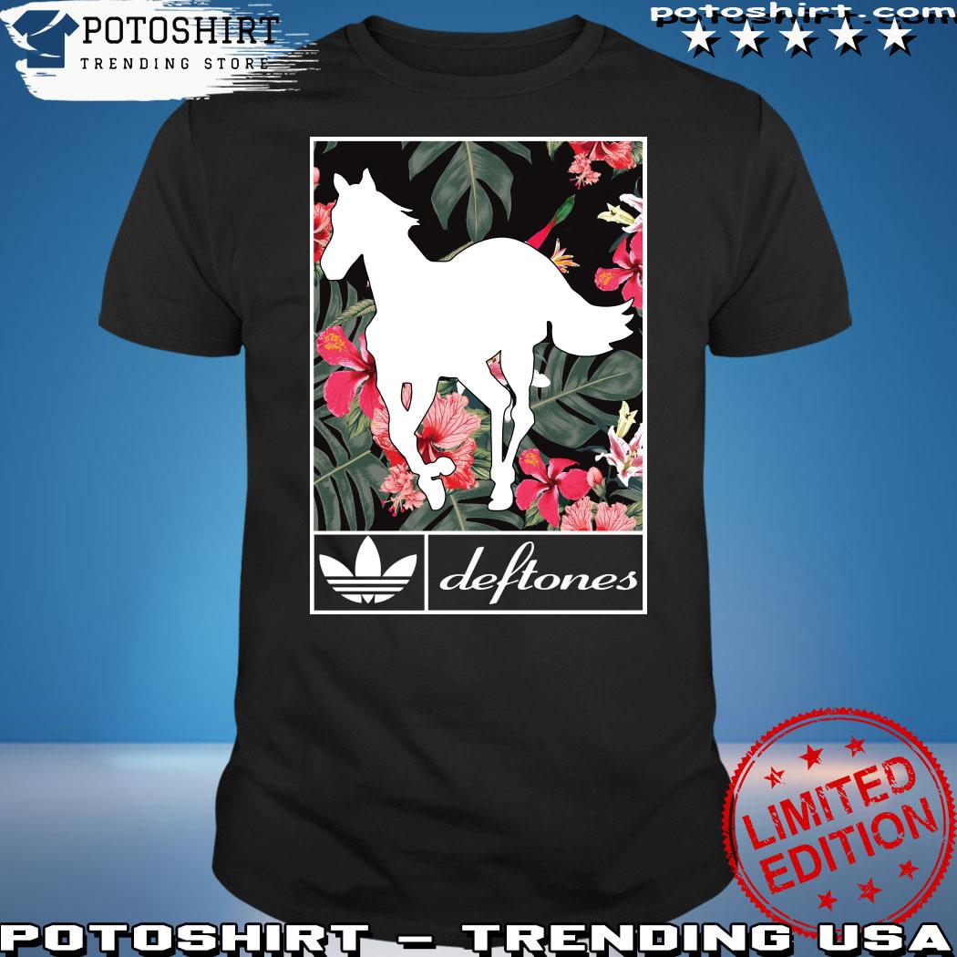 Official adidas Deftones Horse Flowers logo t-Shirt, hoodie, sweater, long sleeve and top