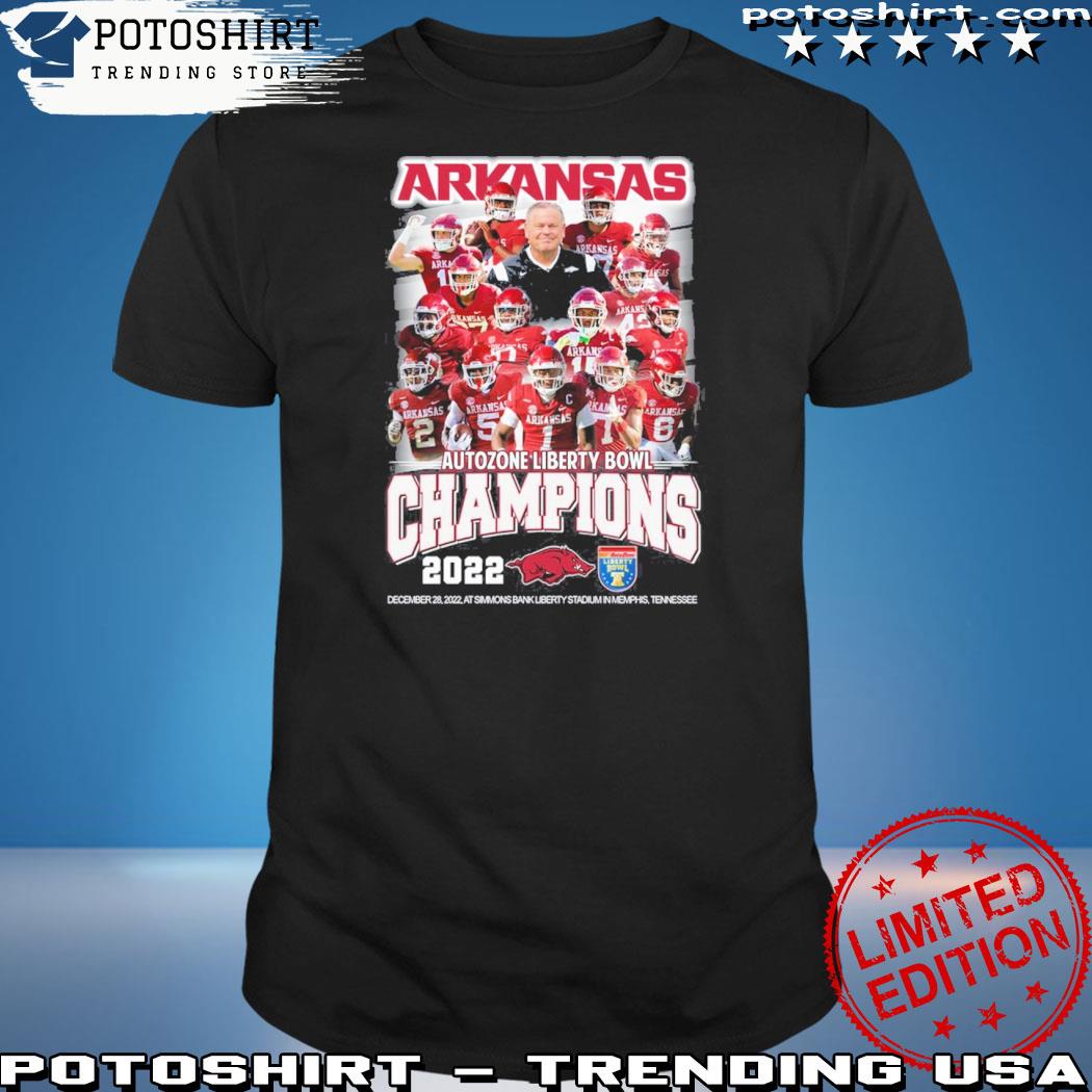 Official arkansas autozone liberty bowl champions 2023 t-shirt