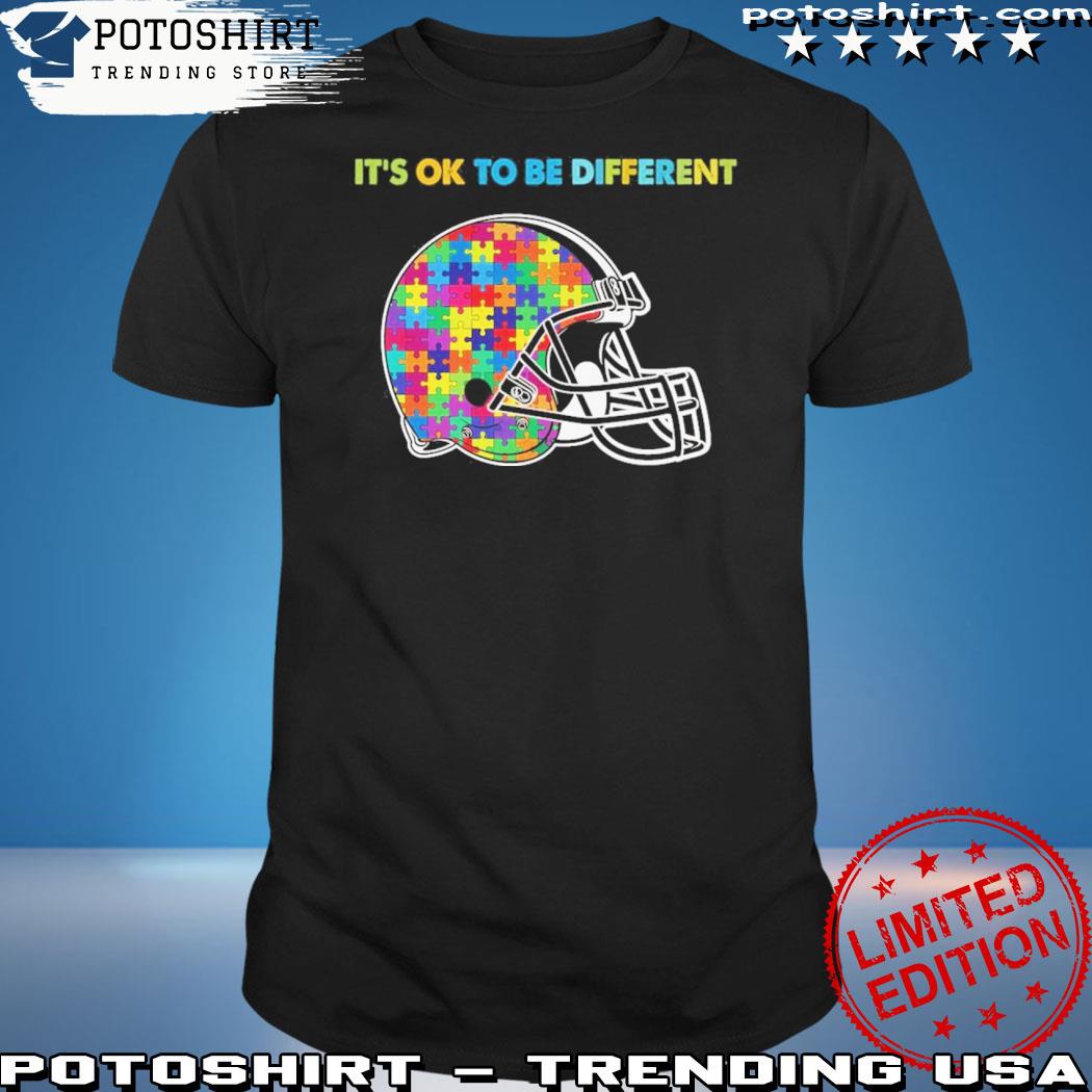Official cleveland Browns it's ok to be different autism shirt, hoodie,  sweater, long sleeve and tank top