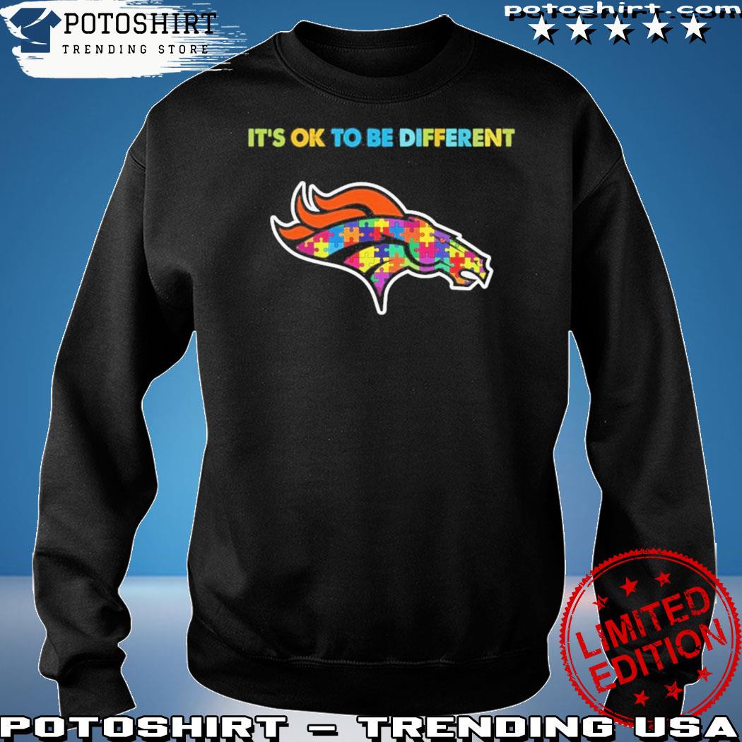 Official denver broncos it's ok to be different autism s sweatshirt
