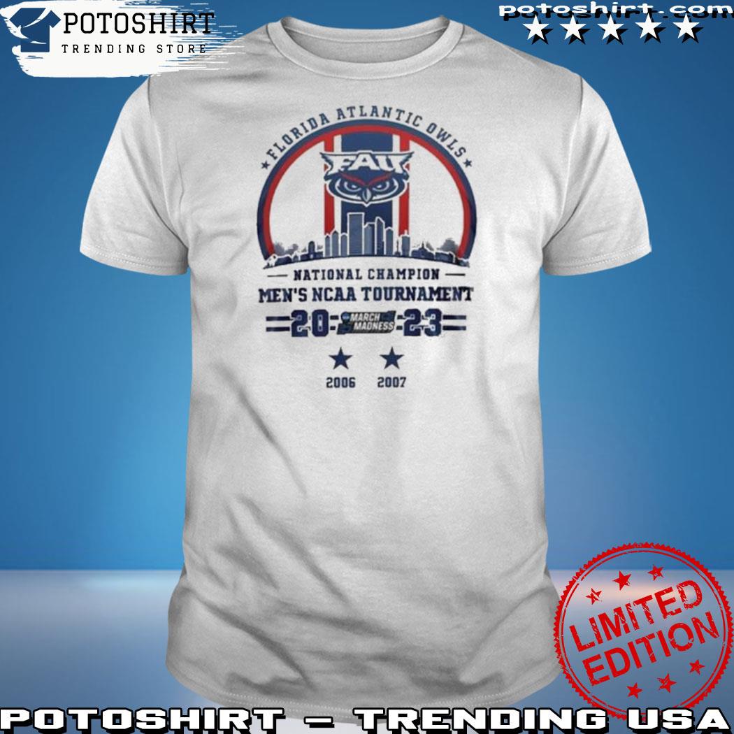 Official florida atlantic owls skyline 2023 national champion men's ncaa tournament shirt