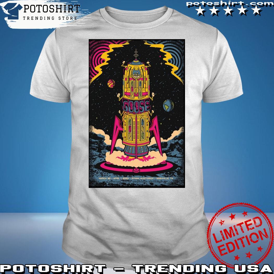 Official goose Spring Tour 2023 Ryman Auditorium Nashville, TN shirt