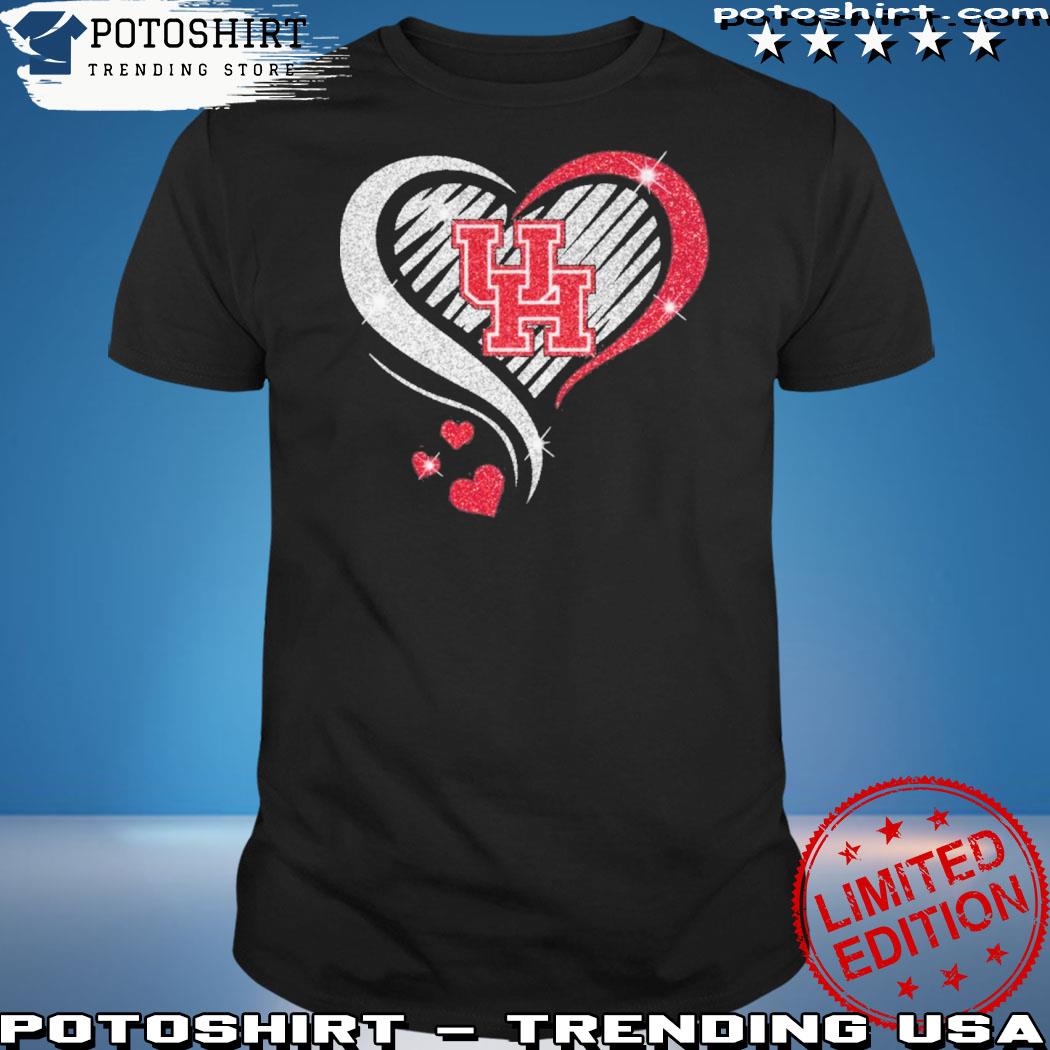 Official houston Cougars football heart logo 2023 shirt
