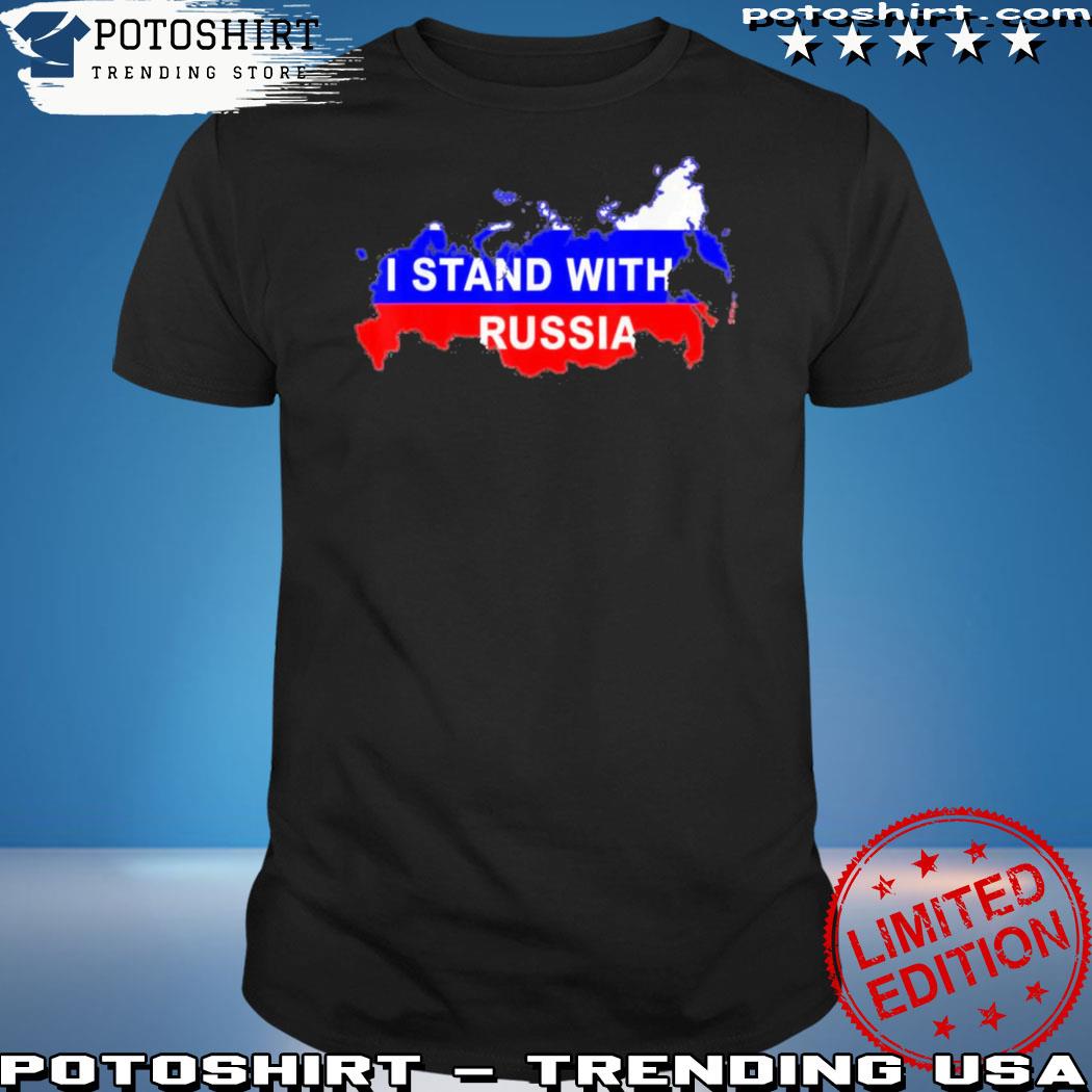Official i Stand With Russia Support Russia Russian Flag Peace Ukraine T-Shirt