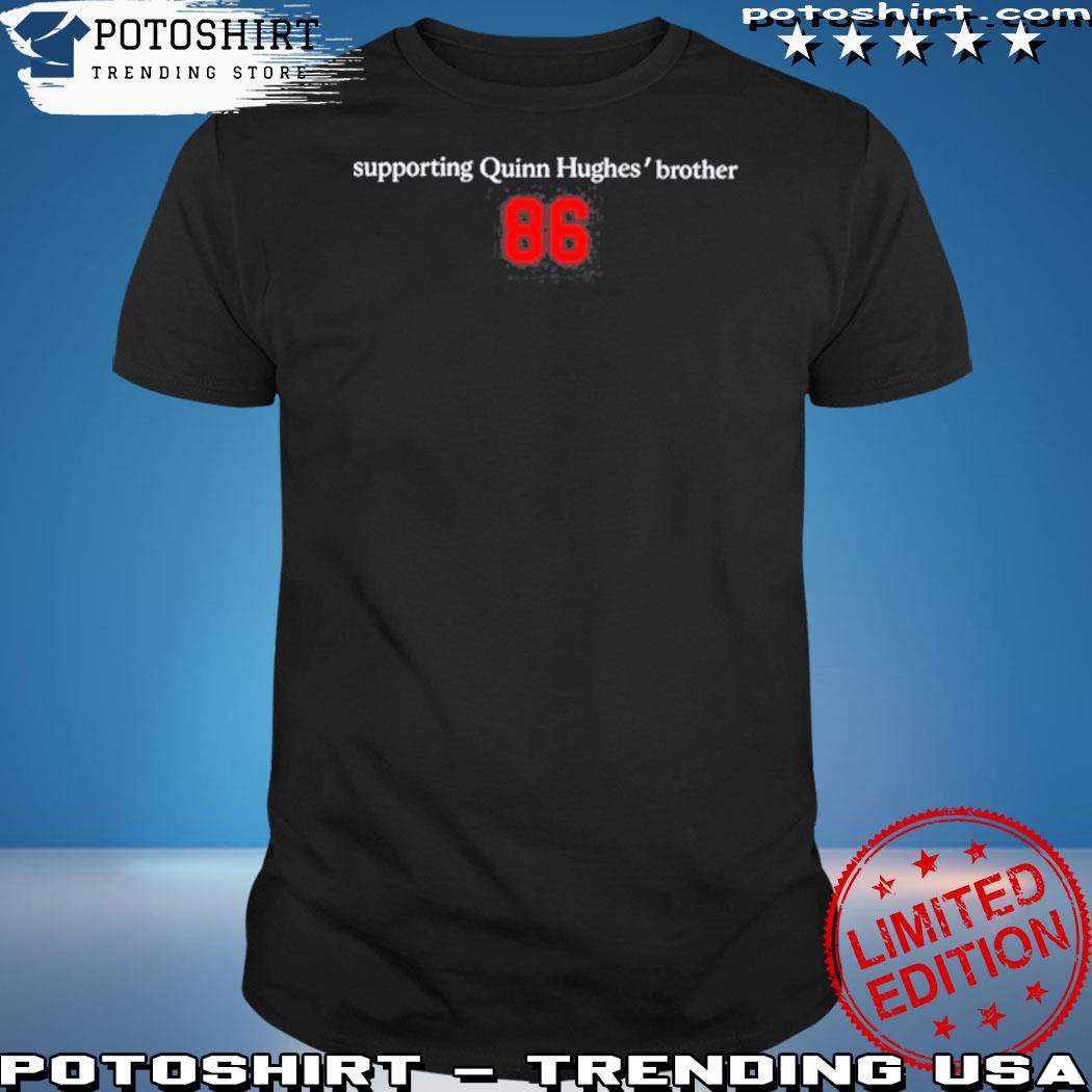 Official jack hughes supporting quinn hughes brother 86 shirt