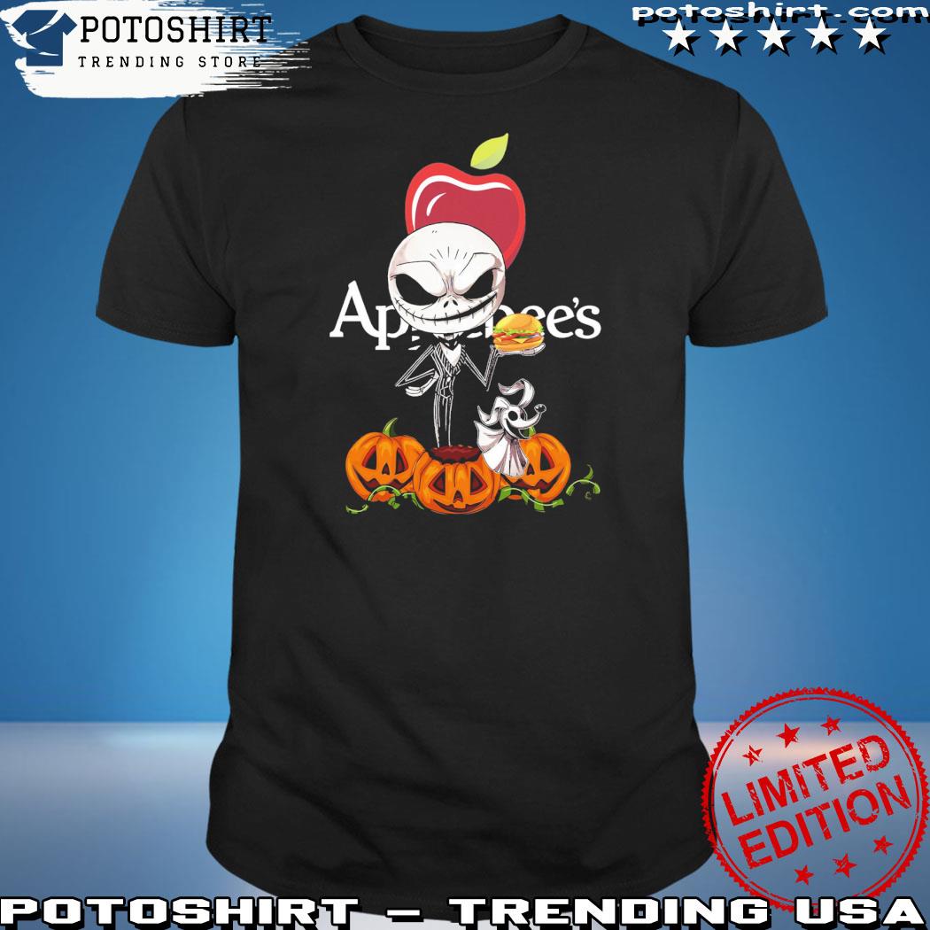 Official jack skellington hug applebee's logo halloween shirt